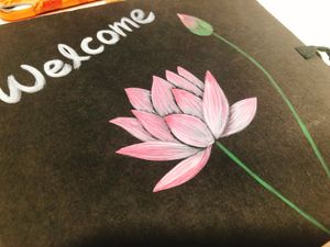 Welcome note😄 at Helen's House in Seoul