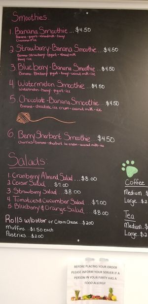 Menu! at A Kitten Kadoodle in Selden