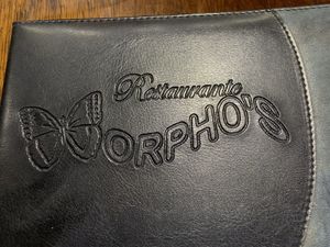 Menu cover... at Morphos in Monteverde