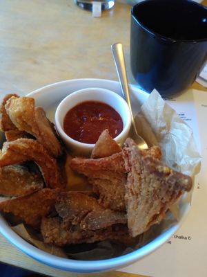 Fried mushrooms at Havana in Warsaw