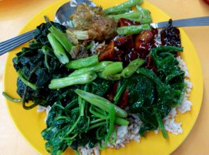 full with vege at Le Tian Vegetarian Stall in Kuala Lumpur