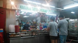 Outside at Le Tian Vegetarian Stall in Kuala Lumpur