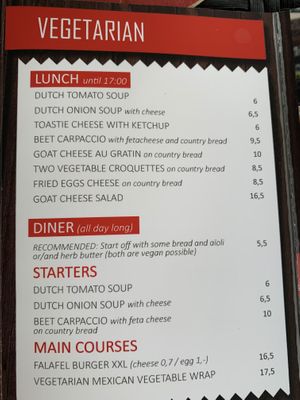 Good options at Schippperscafé ‘t Ankertje in Enkhuizen