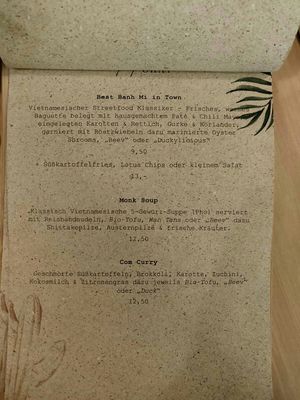 Menu mains II at Hippie Chay in Munich