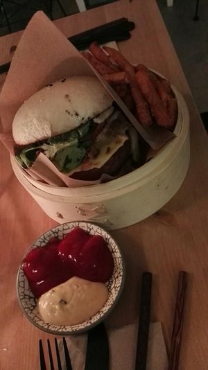 Beyond meat burger :) at Hippie Chay in Munich