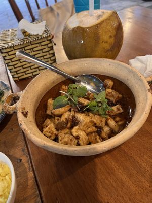 Tofu with mushroom  at An Hy in Hoi An