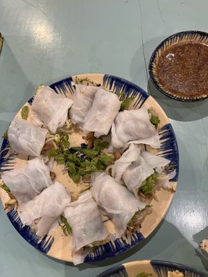 Rice pancake rolls  at An Hy in Hoi An