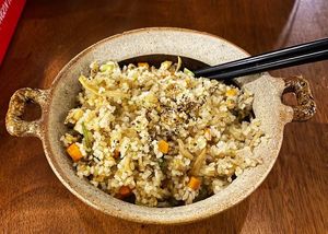 Fried rice in clay pot at An Hy in Hoi An