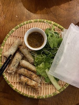Spring rolls at An Hy in Hoi An