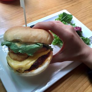 New Plant cheezeburger at Plant Cafe & Kitchen - Itaewon in Seoul