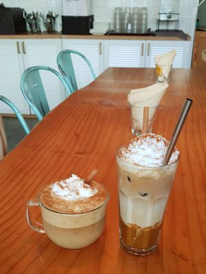 Pumpkin Spice Latte - hot and iced at Plant Cafe & Kitchen - Itaewon in Seoul