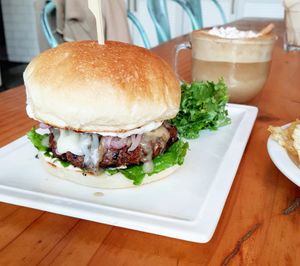 Mushroom Burger at Plant Cafe & Kitchen - Itaewon in Seoul