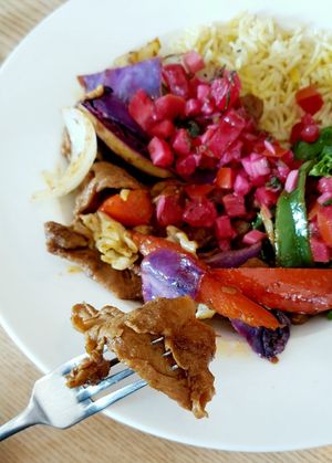 Unlimeat in Fajita Bowl at Plant Cafe & Kitchen - Itaewon in Seoul