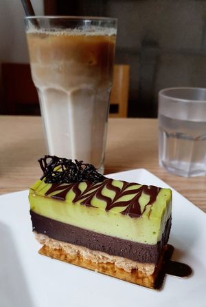 Mint chocolate mousse bar at Plant Cafe & Kitchen - Itaewon in Seoul