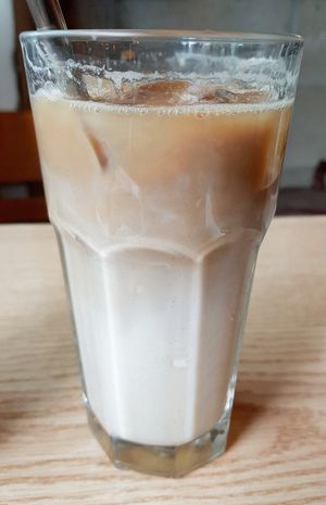 Vanilla Latte at Plant Cafe & Kitchen - Itaewon in Seoul