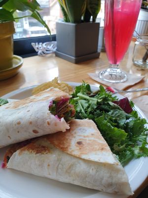 Rainbow tempeh wrap at Plant Cafe & Kitchen - Itaewon in Seoul