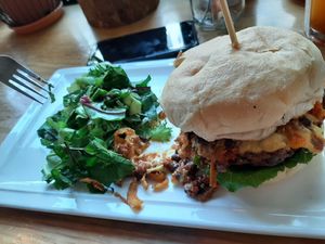 Chili cheese burger at Plant Cafe & Kitchen - Itaewon in Seoul