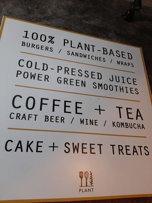 Sign at Plant Cafe & Kitchen - Itaewon in Seoul