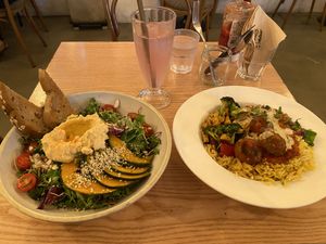 Oh hey, it’s just me by myself ordering enough for four people 😆  at Plant Cafe & Kitchen - Itaewon in Seoul