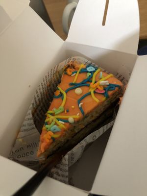 The surprise cake of the day on shuttle delivery!  at Plant Cafe & Kitchen - Itaewon in Seoul