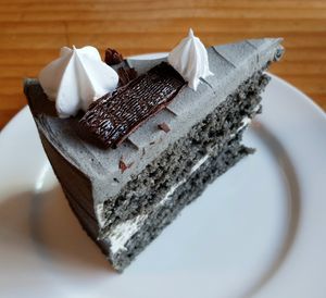 Black Sesame Cake  #Veganuary at Plant Cafe & Kitchen - Itaewon in Seoul