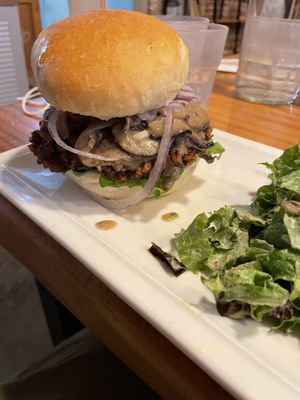 Mushroom burger   at Plant Cafe & Kitchen - Itaewon in Seoul