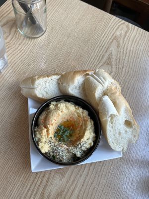 Hummus and bread  at Plant Cafe & Kitchen - Itaewon in Seoul