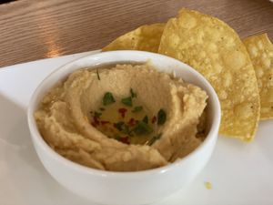 Hummus & chips  at Plant Cafe & Kitchen - Itaewon in Seoul