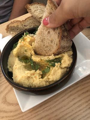 Rye bread was good with hummus.   at Plant Cafe & Kitchen - Itaewon in Seoul