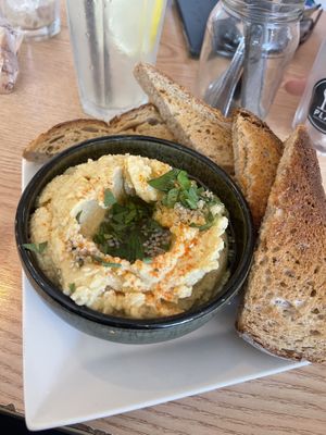 Hummus was good and the bread really nice!  at Plant Cafe & Kitchen - Itaewon in Seoul
