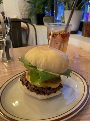 The cheeseburger  at Plant Cafe & Kitchen - Itaewon in Seoul