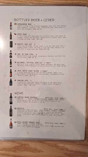 Menu Alcohol at Plant Cafe & Kitchen - Itaewon in Seoul