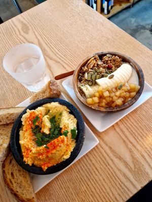 Hummus bowl and yogurt bowl😍 at Plant Cafe & Kitchen - Itaewon in Seoul