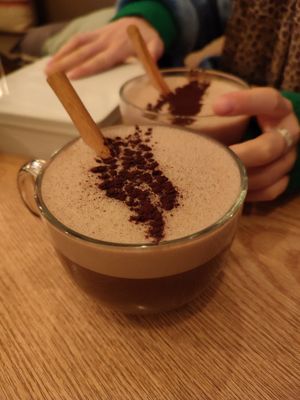 Hot chocolate at Plant Cafe & Kitchen - Itaewon in Seoul