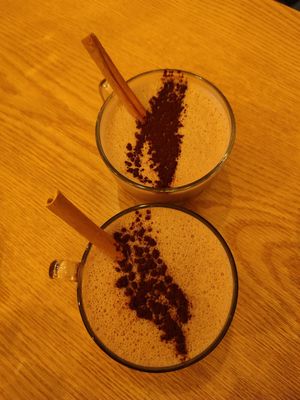 Hot chocolate at Plant Cafe & Kitchen - Itaewon in Seoul