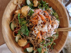 Peanut soba at Plant Cafe & Kitchen - Itaewon in Seoul