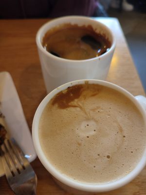 Caffe latte and americano at Plant Cafe & Kitchen - Itaewon in Seoul