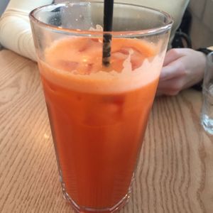 Carrot juice from 2018 at Plant Cafe & Kitchen - Itaewon in Seoul
