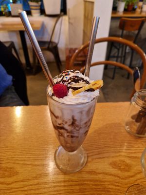 Banana split milkshake👍 at Plant Cafe & Kitchen - Itaewon in Seoul