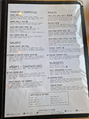 Menu at Plant Cafe & Kitchen - Itaewon in Seoul