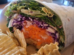 Tempeh with peanut sauce at Plant Cafe & Kitchen - Itaewon in Seoul