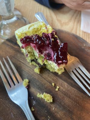 Sorry for the half-eaten pic My mom just visited Seoul and I made it a point to take her to Plant for the pistachio berry cake.  I love all Plant cakes, but especially this one!    at Plant Cafe & Kitchen - Itaewon in Seoul