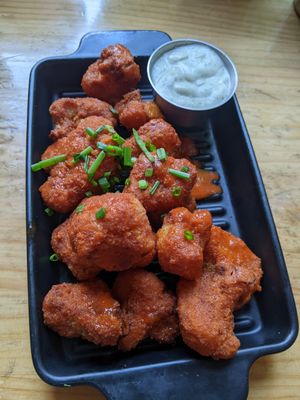 Hot buffalo cauliflower wings at Plant Cafe & Kitchen - Itaewon in Seoul