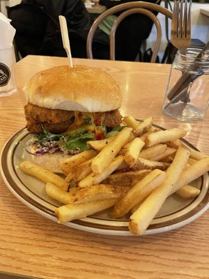 Tofu burger  at Plant Cafe & Kitchen - Itaewon in Seoul