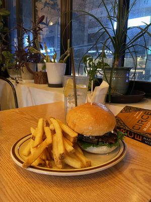 Mushroom burger  at Plant Cafe & Kitchen - Itaewon in Seoul