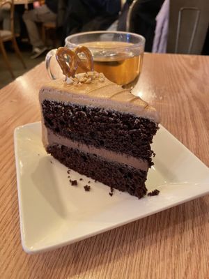 Chocolate and peanut cake, fluffy not too filling!  at Plant Cafe & Kitchen - Itaewon in Seoul