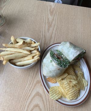 Caesar Wrap and fries at Plant Cafe & Kitchen - Itaewon in Seoul