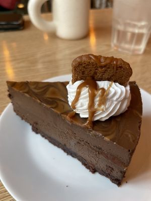 Chocolate biscoff cheesecake. I loved it!  at Plant Cafe & Kitchen - Itaewon in Seoul
