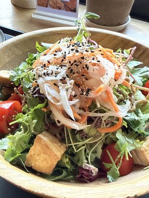 Crunch & soft. Sesame Peanut Soba Bowl. I wish it has more sauce.  at Plant Cafe & Kitchen - Itaewon in Seoul
