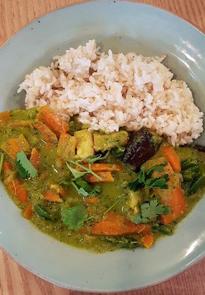 Thai-style green curry at Plant Cafe & Kitchen - Itaewon in Seoul